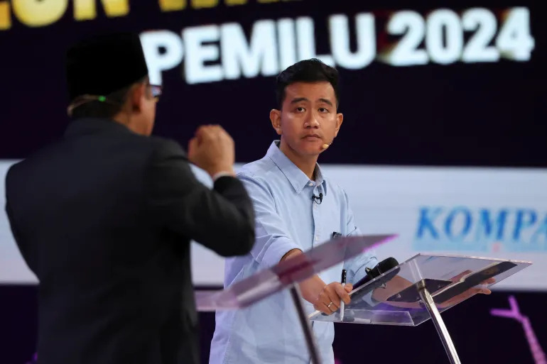Gibran saat debat cawapres Pemilu 2024